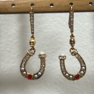 Alexander McQueen Gold and Red Earrings